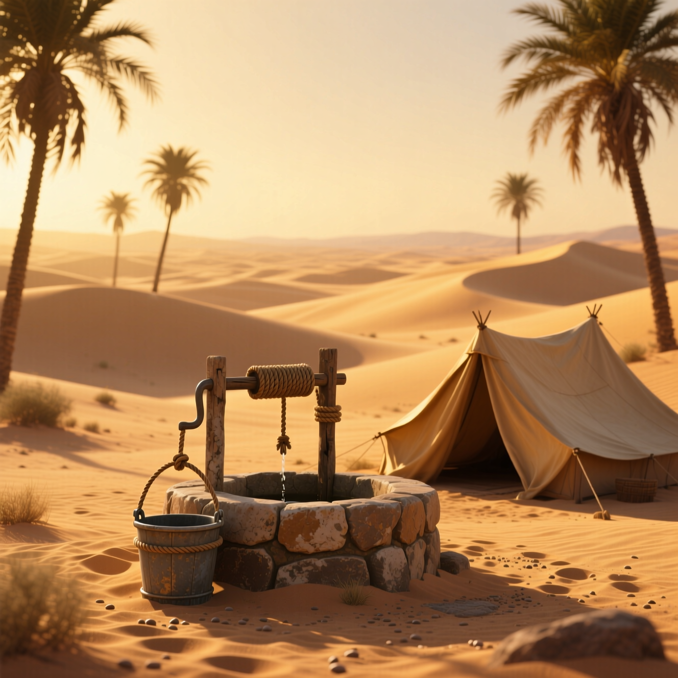 Desert Oasis Scene